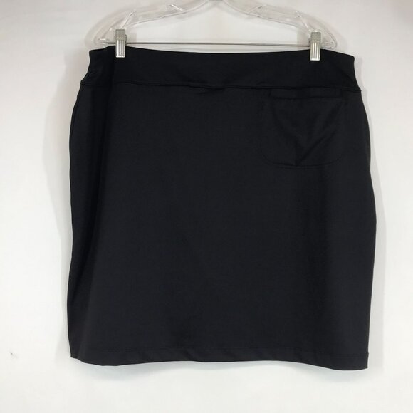 WEEKENDS BY CHICO'S -WOMEN'S 3 -BLACK POLYESTER BLEND MARESS SKORT SKIRT - Picture 4 of 10